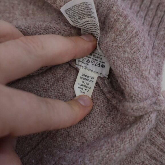 Old Navy Purple Cowl Neck Ribbed Small Sweater Acrylic Nylon Pullover - Picture 7 of 7